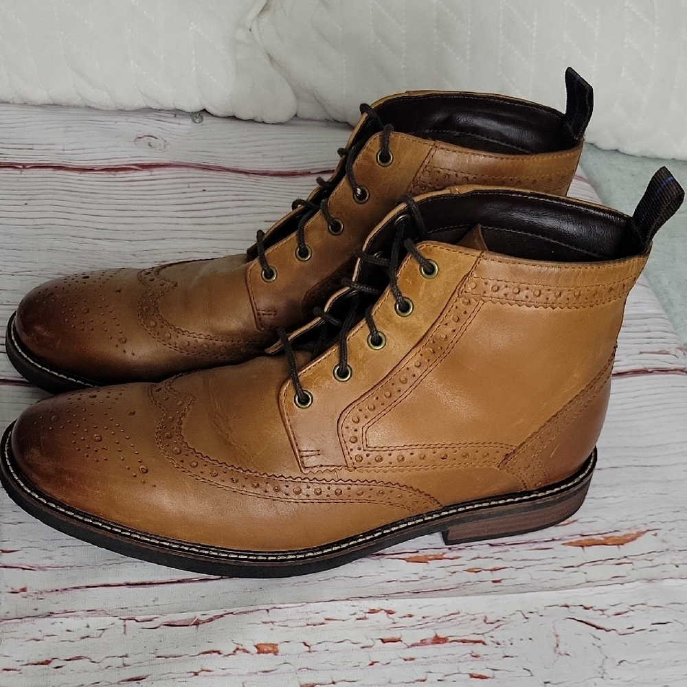 NUNN BUSH Classic Tan Brogue Men's Chuka Boot SIZE 11.5 - Picture 11 of 11